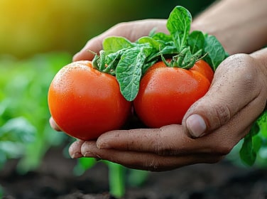 Tomato in hand